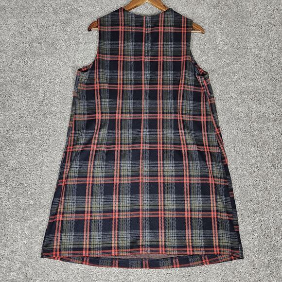 Modcloth Pinafore Dress Womens Blue Green Red Large Pink Academia Plaid Casual - Picture 2 of 14